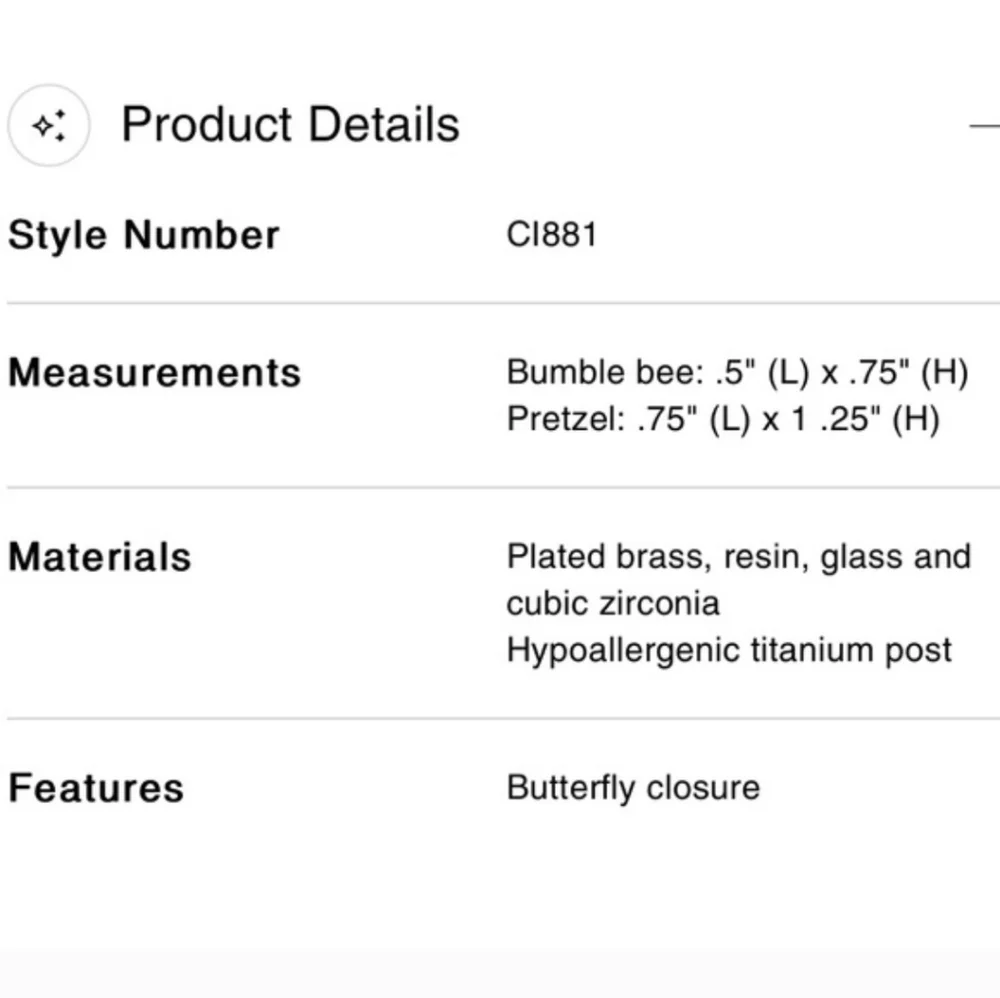 COACH Mismatch Earrings Bumblebee & Pretzel - Picture 5 of 6